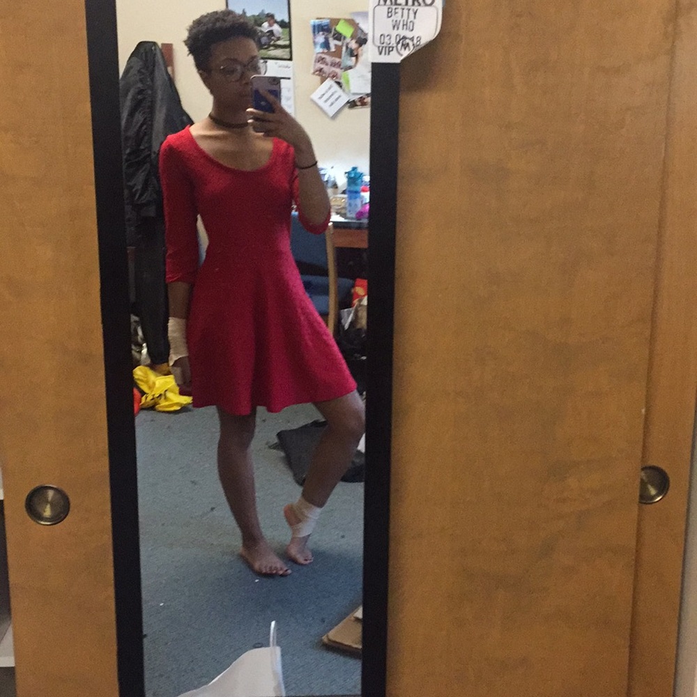 Red summer dress